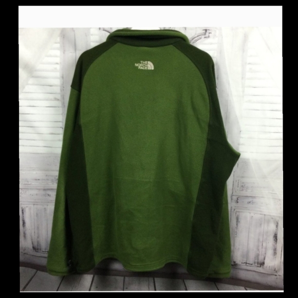 The North Face fleece Green Full Zipper Jacket Fleece Size XXL● - Picture 3 of 9